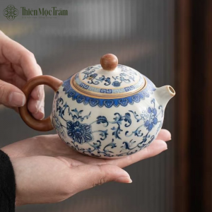 Ấm Trà Gốm Lam Cổ