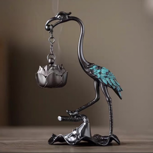 Lư Xông Trầm Treo Hạc Ngậm Liên Đài