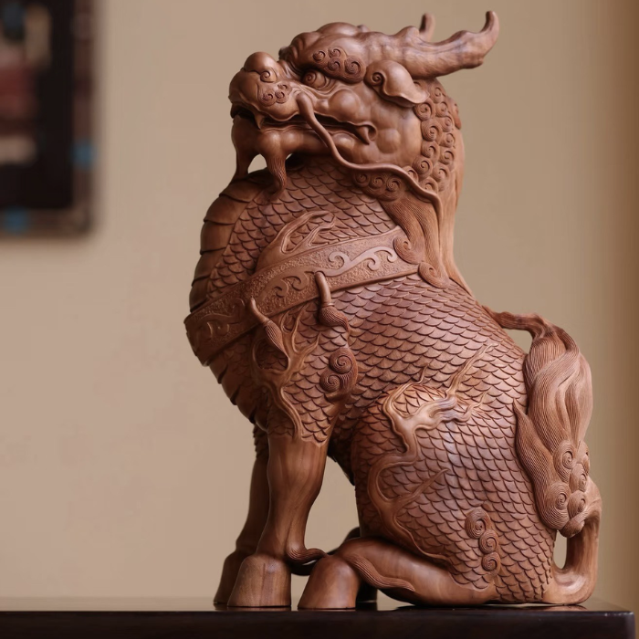 Tượng Kỳ Lân Gỗ Mỹ Nghệ