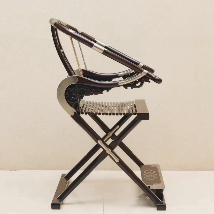 Ghế Minh Đế Gấp Gỗ Tự Nhiên Chạm Khắc Nghệ Thuật - Ảnh 2