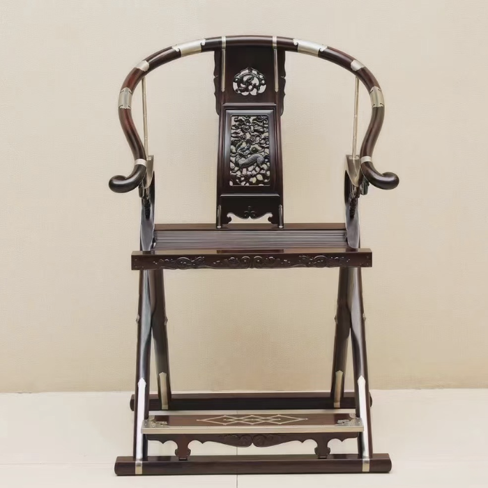 Ghế Minh Đế Gấp Gỗ Tự Nhiên Chạm Khắc Nghệ Thuật - Ảnh 3