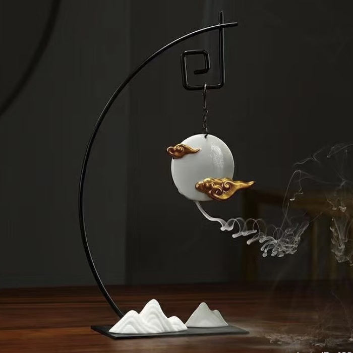 Lư Xông Trầm Treo Phong Cảnh Nguyệt Vân