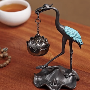 Alternative view of Lư Xông Trầm Treo Hạc Ngậm Liên Đài