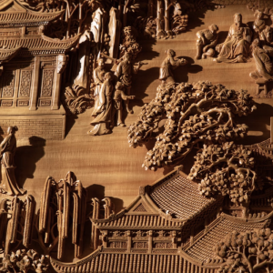 Alternative view of Tranh Gỗ Điêu Khắc Phong Cảnh Cổ Điển