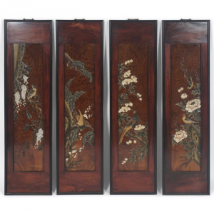 Bộ tranh Tứ Bình chạm khắc thủ công