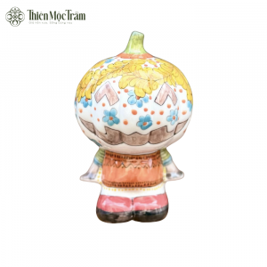 Tượng gốm nghệ thuật Bát Tràng Bé Đội Quả