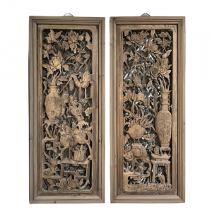 Bộ Đôi Tranh Gỗ Chạm Thủ Công