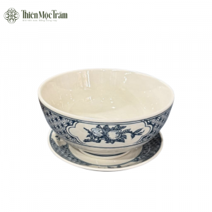 Bát Gốm Sứ Bát Tràng Họa Tiết Lam Cổ
