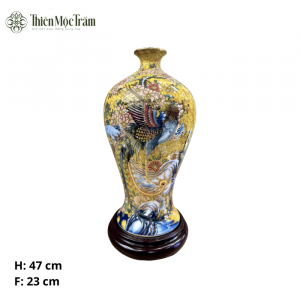 Lọ Hoa Gốm Sứ Bát Tràng – Họa Tiết Phượng Hoàng