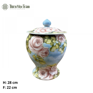 Choé Gốm Sứ Bát Tràng – Họa Tiết Hoa Hồng