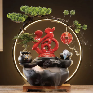 Thác Nước Tiểu Cảnh Chữ Phúc Ngũ Phúc Lâm Môn