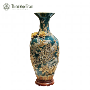 Lộc bình Bát Tràng đắp nổi