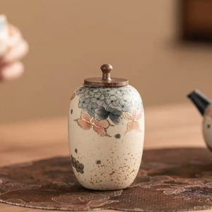 Hũ Đựng Trà Gốm Hoa Cẩm Tú