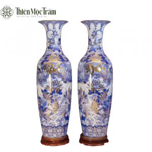 Cặp Lộc Bình Bát Tràng