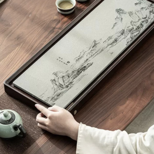 Alternative view of Khay Trà Đá Tự Nhiên – Sơn Thủy Hòa Tâm