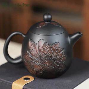 Alternative view of Ấm Tử Đào Khắc Hoa Mẫu Đơn