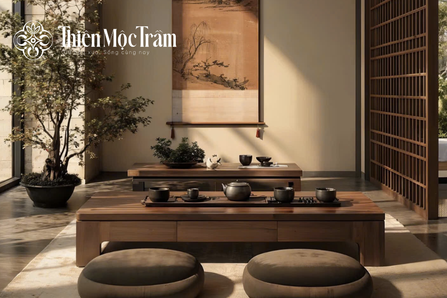 quy trình thiết kế phòng trà tại Thiên Mộc Trầm