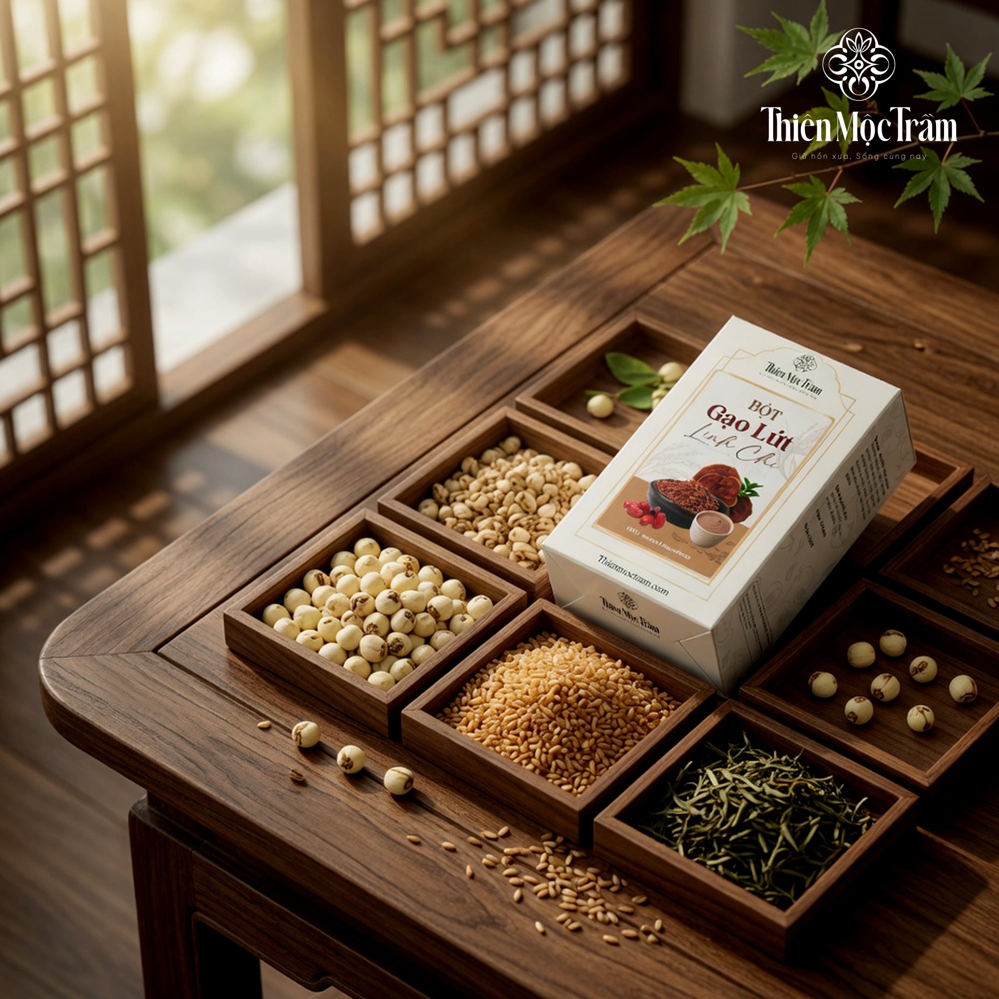 Bột gạo lứt linh chi