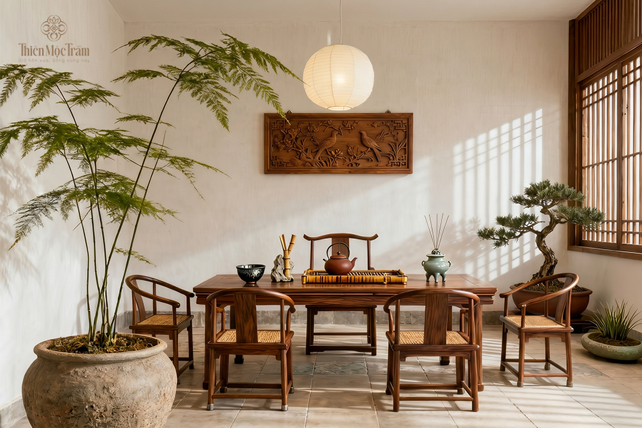 Gợi ý thiết kế phòng trà từ Thiên Mộc Trầm